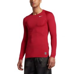 Koszulki sportowe męskie: Nike Koszulka męska Pro Combat Cool Compression LS czerwona r. L (703088 657)