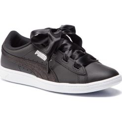 Sneakersy PUMA - Vikky Ribbon L Satin Jr 369542 04 Puma Black/Puma Silver/White. Czarne półbuty damskie Puma, ze skóry. W wyprzedaży za 169,99 zł.