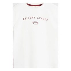 Mango Kids - T-shirt dziecięcy Arizona 110-164 cm. Białe t-shirty chłopięce Mango Kids, z nadrukiem, z bawełny, bez rękawów. Za 35,90 zł.
