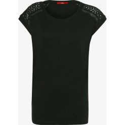 S.Oliver Casual - T-shirt damski, zielony. Zielone t-shirty damskie s.Oliver Casual, s, w koronkowe wzory, z koronki, casualowe, bez kołnierzyka. Za 99,95 zł.