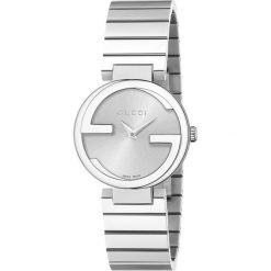 ZEGAREK GUCCI INTERLOCKING YA133503. Szare zegarki damskie marki GUCCI, ze stali. Za 3840,00 zł.