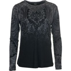 Desigual sweter damski Edimburgo L, czarny. Czarne swetry damskie Desigual, l, bez wzorów, z materiału, z długim rękawem, długie, bez kaptura. W wyprzedaży za 239,00 zł.