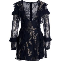Sukienki: For Love & Lemons BUMBLE LONGSLEEVE RUFFLE Sukienka koktajlowa black/gold