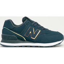 New Balance - Buty WL574CLA. Niebieskie buty sportowe damskie New Balance, bez wzorów, ze skóry, sportowe. Za 369,90 zł.