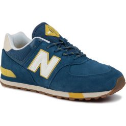 Sneakersy NEW BALANCE - GC574JHP Niebieski. Niebieskie trampki chłopięce New Balance, bez wzorów, z zamszu, na sznurówki. W wyprzedaży za 169,00 zł.