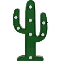 Koszule nocne i halki: Lampka nocna „Cactus” w kolorze zielonym – wys. 25,5 cm