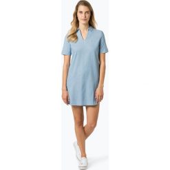 Tommy Jeans - Sukienka damska, niebieski. Niebieskie sukienki damskie Tommy Jeans, na co dzień, xs, bez wzorów, z jeansu, bez kołnierzyka, bez rękawów. Za 349,95 zł.