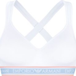 Emporio Armani Biustonosz Biały. Białe biustonosze Emporio Armani, bez wzorów, z elastanu. Za 249,95 zł.