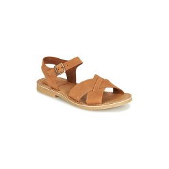Sandały Kickers TILLY. Pomarańczowe sandały damskie Kickers, bez wzorów, bez obcasa, bez zapięcia. Za 311,20 zł.