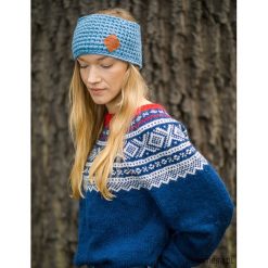 Opaska Handmade Blue Stone. Niebieskie opaski damskie Pakamera, bez wzorów, z polaru. Za 79,00 zł.