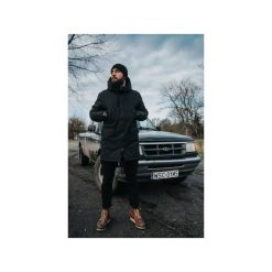 Parka All Black Ocieplana. Czarne kurtki męskie The urban beard, na zimę, m, bez wzorów, bez kaptura. Za 550,00 zł.