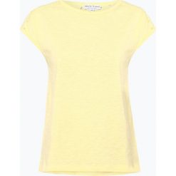 Marie Lund - T-shirt damski, żółty. Żółte t-shirty damskie Marie Lund, xxl, w koronkowe wzory, z bawełny, bez kołnierzyka. Za 49,95 zł.