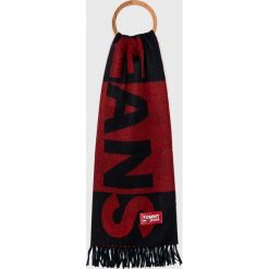 Tommy Jeans - Szal. Czerwone szaliki damskie Tommy Jeans, bez wzorów, z wełny. W wyprzedaży za 139,90 zł.