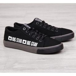 Trampki niskie męskie tekstylne czarne Big Star FF174527. Czarne trampki męskie BIG STAR, bez wzorów, retro, bez zapięcia. Za 75,00 zł.
