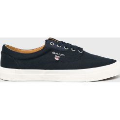 Gant - Tenisówki. Niebieskie trampki męskie marki GANT, ze skóry, na sznurówki. Za 349,90 zł.