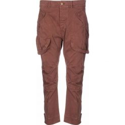Spodnie cargo w kolorze ciemnoczerwonym. Czerwone spodnie damskie Denim Special, w paski. W wyprzedaży za 330,95 zł.