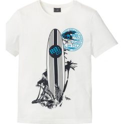 T-shirt Slim Fit bonprix biel wełny. Białe koszulki męskie bonprix, s, bez wzorów, z wełny, z okrągłym kołnierzem, bez rękawów. Za 37,99 zł.