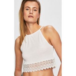 Tally Weijl - Top. Białe bluzki damskie TALLY WEIJL, s, bez wzorów, z elastanu, z okrągłym kołnierzem, bez rękawów. W wyprzedaży za 24,90 zł.