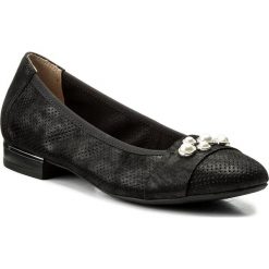 Baleriny CAPRICE - 9-22115-20 Blk Pearl Comb 029. Czarne baleriny damskie marki Caprice, z zamszu, klasyczne. W wyprzedaży za 169,00 zł.