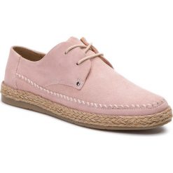 Espadryle QUAZI - QZ-12-02-000079 212. Różowe espadryle damskie QUAZI, bez wzorów, ze skóry, bez obcasa, na płaskiej podeszwie. W wyprzedaży za 149,00 zł.