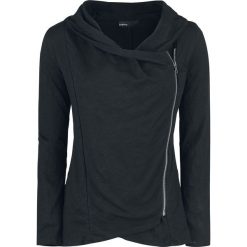Kurtki damskie: Forplay Asymmetric Slub Yarn Zipper Kurtka damska czarny