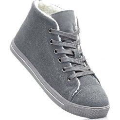 Sneakersy skórzane bonprix dymny szary. Szare buty sportowe damskie bonprix. Za 59,99 zł.