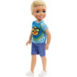 Barbie Chelsea chłopiec koszulka Emoji (FRL83/WB10). T-shirty chłopięce Mattel, bez wzorów, bez rękawów. Za 29,62 zł.