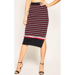 Spódnica ołówkowa TOMMY HILFIGER Vanessa WW0WW26524. Niebieskie spódniczki damskie TOMMY HILFIGER, xs, bez wzorów, z bawełny, midi, ołówkowe. W wyprzedaży za 369,00 zł.