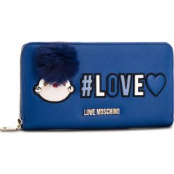 Portfele damskie: Duży Portfel Damski LOVE MOSCHINO – JC5536PP16LK0750 Blu