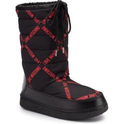 Śniegowce LOVE MOSCHINO - JA24032G18IS0000 Nero. Czarne kozaki damskie Love Moschino, na zimę, ze skóry ekologicznej, bez zapięcia. Za 639,00 zł.