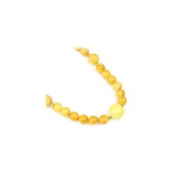 Colare Bursztyn Miodowy złoto. Żółte naszyjniki damskie Brazi druse jewelry, z bursztynem, srebrne. Za 380,00 zł.
