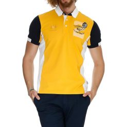 Koszulki polo: Koszulka polo w kolorze biało-czarno-żółtym