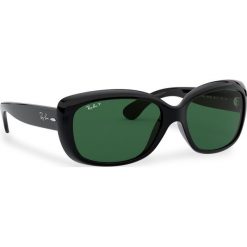 Okulary przeciwsłoneczne RAY-BAN - Jackie Ohh 0RB4101 601/58 Black/Green Classic. Czarne okulary przeciwsłoneczne damskie Ray-Ban. W wyprzedaży za 499,00 zł.