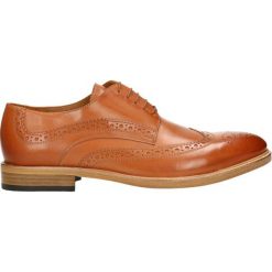 Półbuty HENRY. Pomarańczowe buty wizytowe męskie Gino Rossi, bez wzorów, ze skóry, eleganckie, na sznurówki. Za 449,90 zł.