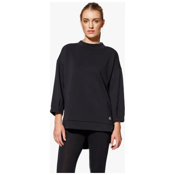 Adidas Bluza W Bl Sw 7Sl , czarny, rozmiar XXS. Czarne bluzy damskie Adidas, s, z aplikacjami, z bawełny, bez rękawów, bez kaptura. W wyprzedaży za 129,99 zł.