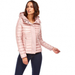 Kurtka zimowa w kolorze jasnoróżowym. Czerwone kurtki damskie pikowane marki Snowie Collection, na zimę, s. W wyprzedaży za 227,95 zł.