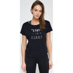 T-shirty damskie: Koszulka treningowa damska TSDF103 – czarny – 4F