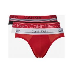 Calvin Klein 3-pack Slipy Czerwony Biały. Czerwone slipy męskie Calvin Klein, s, bez wzorów, z elastanu. Za 197,95 zł.