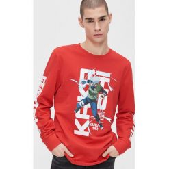 Koszulka Naruto Shippuden czerwona - Czerwony. Czerwone koszulki męskie Cropp, s, bez wzorów, bez kołnierzyka, długie. Za 59,99 zł.