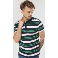 Granatowo-Biała Koszulka Temperance. Niebieskie koszulki męskie Born2be, xl, bez wzorów, bez kołnierzyka, bez rękawów. W wyprzedaży za 39,99 zł.