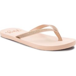 Japonki ROXY - ARJL100673 Ta1. Żółte klapki damskie Roxy, bez wzorów, z tworzywa sztucznego, bez obcasa. Za 85,00 zł.