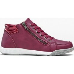 Wysokie sneakersy bonprix bordowy. Czerwone sneakersy damskie bonprix. Za 99,99 zł.