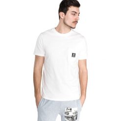 Franklin & Marshall Koszulka Biały. Białe podkoszulki męskie Franklin Marshall, xl, bez wzorów, z bawełny, bez kołnierzyka, krótkie. Za 171,95 zł.