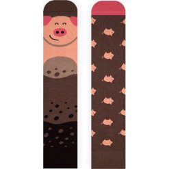 Nanushki - Skarpetki Piggy. Brązowe skarpetki damskie Nanushki, z bawełny. Za 25,90 zł.