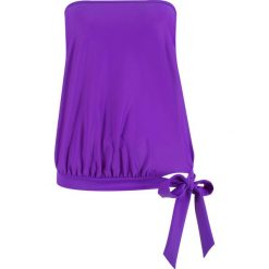 Top plażowy "oversize" bonprix lila. Fioletowe bluzki damskie marki bonprix, w paski, na ramiączkach. Za 79,99 zł.