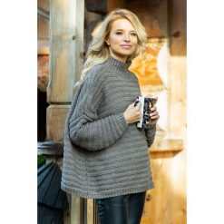 Sweter F607. Swetry damskie Fobya, s, bez wzorów, ze splotem, klasyczne, bez rękawów, bez kaptura. Za 142,50 zł.