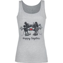 Topy damskie: Myszka Miki i Minnie Happy Together Top damski odcienie szarego