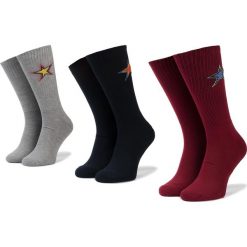 Zestaw 3 par wysokich skarpet męskich CONVERSE - E864H-3020 Bordowy Granatowy Szary. Szare skarpetki męskie Converse, z elastanu. W wyprzedaży za 39,00 zł.