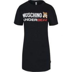 Sukienka Moschino Underwear. Czarne kombinezony damskie bez wzorów, z włoskim kołnierzykiem, bez rękawów. Za 319,00 zł.