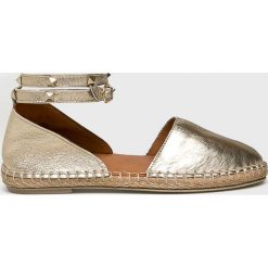 Badura - Espadryle. Żółte espadryle damskie Badura, bez wzorów, ze skóry, bez obcasa, na obcasie. W wyprzedaży za 179,90 zł.